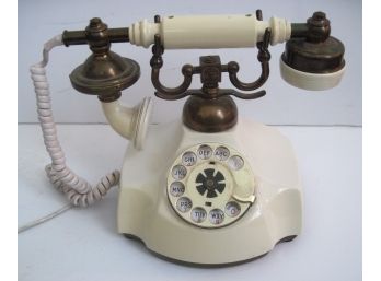 Beautiful Vintage French Victorian Style Rotary Dial Telephone