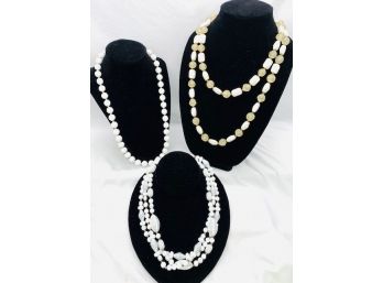 Vintage White Bead Trio