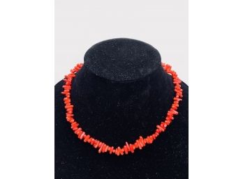 Red Branch Coral Choker Style Necklace