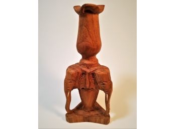 Hand Carved African Candle Holder