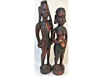 Decorative Hand-Carved African Statues From Kenya