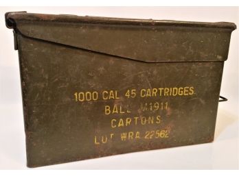 Vintage 1000 Cal .45 Cartridges Ammo Box