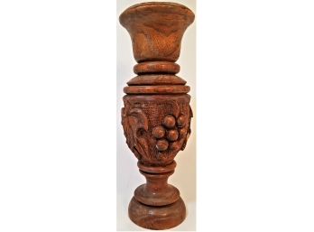 Hand Carved Wooden Vase