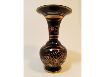 Decorative Etched Metal Vase