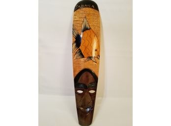 Hand Carved Wooden Jamaican Mask