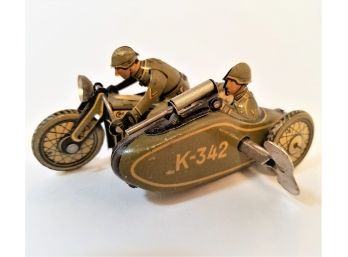 CKO Tin Windup Military Motorcycle With Sidecar