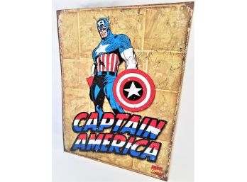 Retro Marvel Comics Captain America Metal Tin Sign