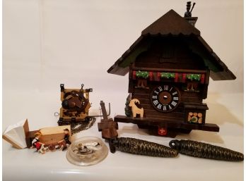 R. Lotscher AG Swiss Cuckoo Clock (Disassembled)