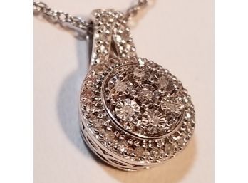 Sterling Silver Diamond Necklace