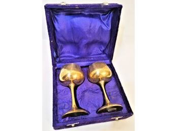 Decorative Goblets In A Purple Velvet Case From India