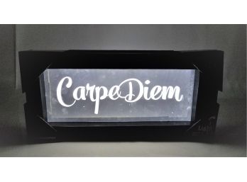 'Carpe Diem'  LED Typography Art Wall Decor