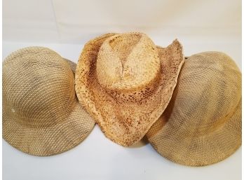 Eddie Bauer Pith Helmet, Hat Stuff Straw Hat RN7008, &  An Unbranded Safari Hat