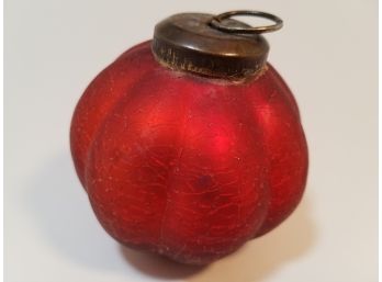 VERY RARE Antique Red Kugel Christmas Ornament