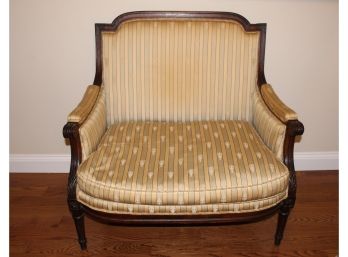 Louis XVI Style Upholstered Mahogany Bergere Chair