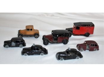 (7) Vintage English Toy Cars And Trucks