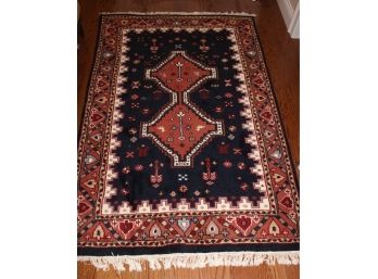 Oriental Shiraz Hall Rug With Deep Wool Pile