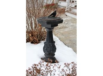 Sundial Made From An Antique Cast Iron Post.