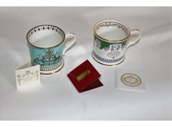 (2) Buckingham Palace Souvenir China Mugs 'the Royal Collection' 1998 And 2001