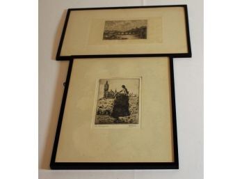 H.h. White Etching 'in Kelvingrove' Together With A Second