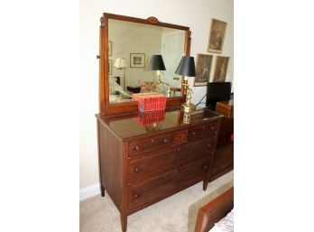 Butler Furniture Company Of Boston Mahogany Dresser With Tilting Mirror