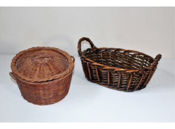 (2) Wicker Baskets