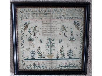 1837 Sampler By Margaret Arnold