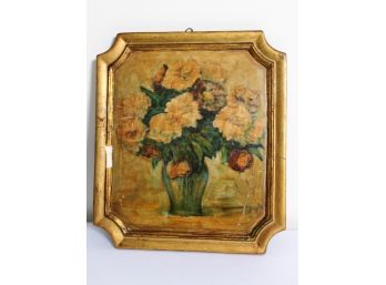 Circa 1930s Borghese Floral Wall Plaque