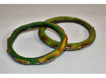 Pair Of Early 19th C  Venetian Glass Bangles