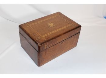 (19thc) Marquetry Inlay Burlwood Box