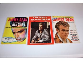 (3) Early James Dean Collectors Magazine