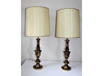 Pair Of Fine Quality Brass Table Lamps