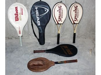 Grouping Of (6) Tennis Raquets Vintage 1970s-1980s