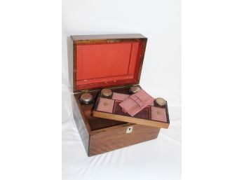 (19thc ) Burlwood Lady's Travel Case