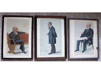 (3) Vanity Fair Color Lithographs By Spy  Spy Prints  1890 And 1891