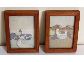 (2) Northern European Arts And Crafts Prints On Cloth