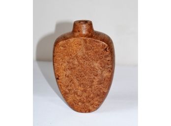 Artisan Crafted Birdseye Maple Vase With Glass Insert