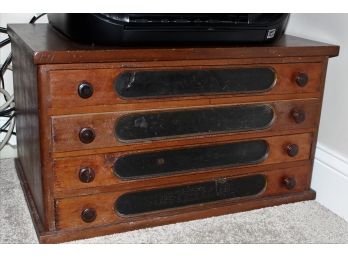 Victorian Retail Store Oak Counter Top Chest Of Drawers