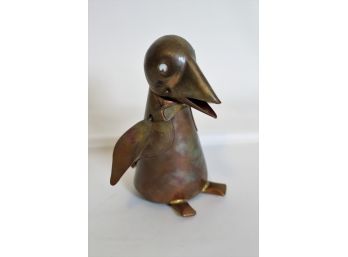 Artisan Crafted Brass  Copper Walking Penguin