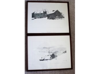 (2) Framed Color Prints By Andrew Wyeth