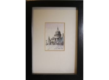 (4) Miniature Etchings Of London's Architectural Canon