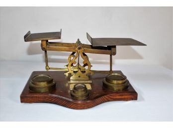 Antique Brass Postal Balance Scale