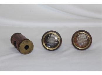 (2) Fine Quality Hardwood Kaleidoscopes And (1) Periscope