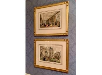 PR Of English Prints In Carved Gilt Frames