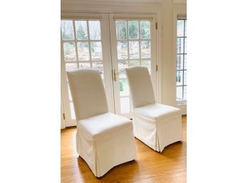 PR Of Ivory CTN Slipper Chairs