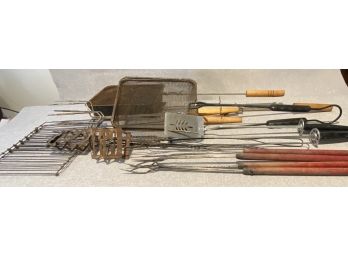 Antique Vintage Open Fire Cooking Utensils