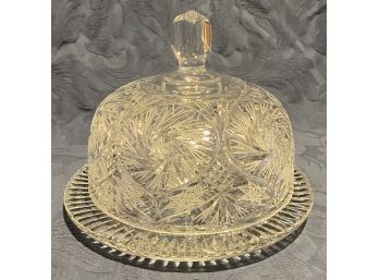 Large Cut Crystal Covered Dish