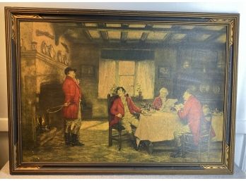 Vintage Framed Print -The Hunt Breakfast By Frank Moss Bennett