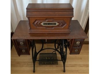 New Home - Antique Treadle Sewing Machine