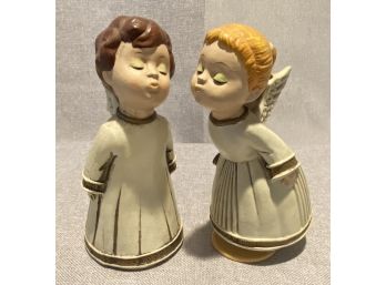 Angels & Working Music Box.  Paper Label 'handmade In Japan' On Both