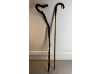 2 Vintage Canes - Walking Sticks